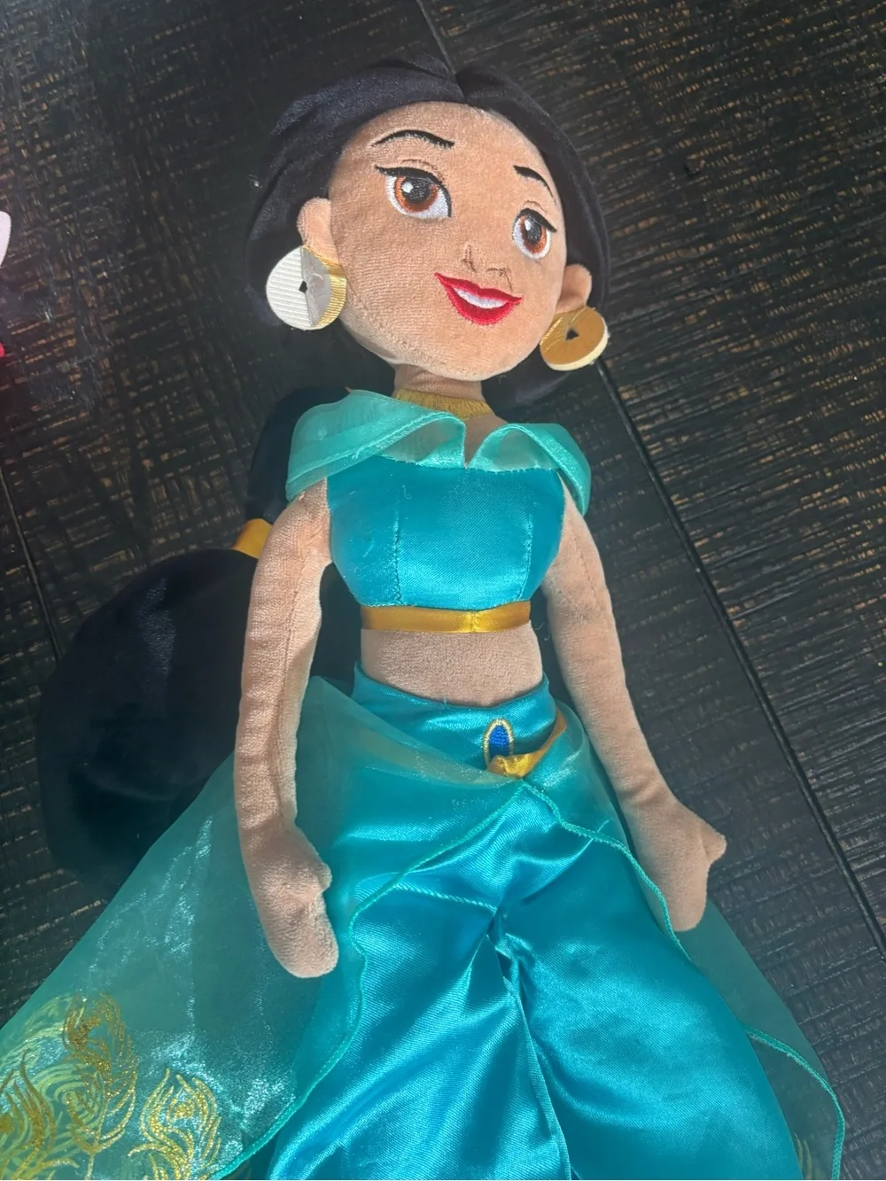 Disney Plush Ariel Mermaid (Green) & Jasmine Doll (Teal)